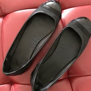 Black Signature Coach Ballerina Flats